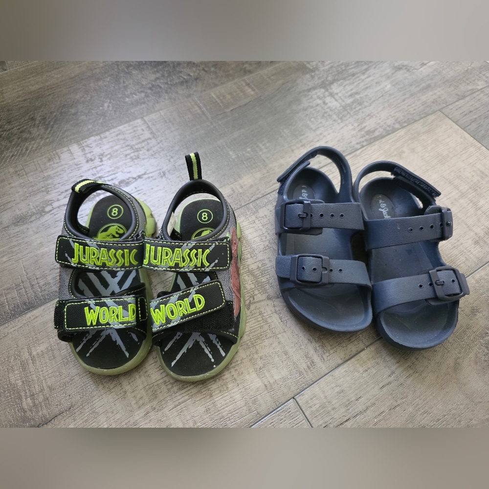 Kids Sandals - Black and Green